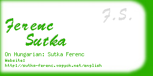 ferenc sutka business card